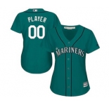 Women's Seattle Mariners Customized Green Cool Base Alternate Jersey