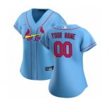 Women's St. Louis Cardinals 2020 Alternate Replica Custom Jersey - Light Blue