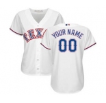 Women's Texas Rangers Customized White Home Cool Base Custom Jersey
