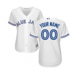 Women's Toronto Blue Jays Customized White Home Cool Base Custom Jersey