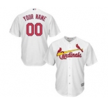 Youth St. Louis Cardinals White Custom Cool Base Baseball Baseball Jersey