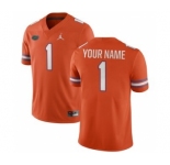 Men's Florida Gators Custom Name Orange NCAA Football Game Jersey