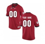 Men's Georgia Bulldogs Custom Name Number Red College Football Jersey