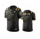 Men's LSU Tigers Custom Black Gold College Football 2020 National Champions Jersey