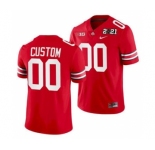 Men's Ohio State Buckeyes Custom 2021 Sugar Bowl Jersey Scarlet Playoff Home