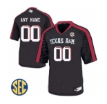 Men's Texas A&M Aggies Custom Name Number Black Jersey NCAA 19-20
