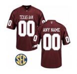 Men's Texas A&M Aggies Custom Name Number Red NCAA 19-20 Jersey