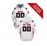 Men's Atlanta Falcons Active Player Custom 2021 White Pullover Football Hoodie