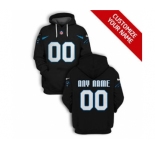 Men's Carolina Panthers Active Player Custom 2021 All Black Pullover Football Hoodie
