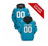 Men's Carolina Panthers Active Player Custom 2021 Blue Pullover Football Hoodie