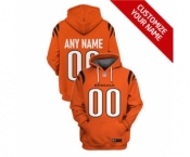 Men's Cincinnati Bengals Active Player Custom 2021 Orange Pullover Football Hoodie 2