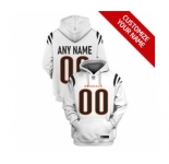 Men's Cincinnati Bengals Active Player Custom 2021 White Pullover Football Hoodie