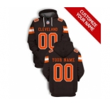 Men's Cleveland Browns Active Player Custom 2021 Brown Pullover Football Hoodie