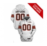 Men's  Cleveland Browns Active Player Custom 2021 White 1946 Collection Pullover Football Hoodie