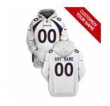 Men's Denver Broncos Active Player Custom 2021 White Pullover Football Hoodie