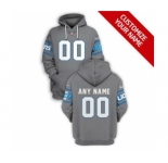 Men's Detroit Lions Active Player Custom 2021 Grey Pullover Football Hoodie 2