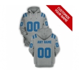 Men's Detroit Lions Active Player Custom 2021 Grey Pullover Football Hoodie