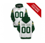 Men's Green Bay Packers Active Player Custom 2021 White Pullover Football Hoodie