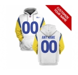 Men's Los Angeles Rams Active Player Custom 2021 White Pullover Football Hoodie