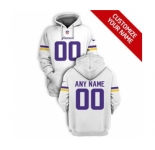 Men's Minnesota Vikings Active Player Custom 2021 White Pullover Football Hoodie
