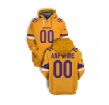 Men's Minnesota Vikings Active Player Custom 2021 Yellow Color Rush Pullover Football Hoodie