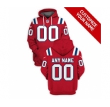 Men's New England Patriots Active Player Custom 2021 Red Pullover Football Hoodie