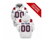 Men's New England Patriots Active Player Custom 2021 White Pullover Football Hoodie