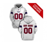 Men's New York Giants Active Player Custom 2021 White Pullover Football Hoodie