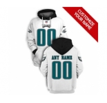Men's Philadelphia Eagles Active Player Custom 2021 White Pullover Football Hoodie 2