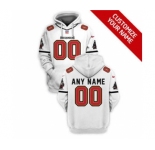 Men's Tampa Bay Buccaneers Active Player Custom 2021 White Pullover Football Hoodie