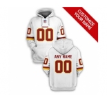 Men's Washington Football Team Active Player Custom 2021 White Pullover Football Hoodie