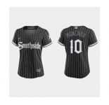 Women Chicago White Sox Yoan Moncada Black 2021 City Connect Replica Jersey