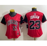 Women's Chicago White Sox #23 Michael Jordan Red Black 2025 City Connect Limited Stitched Baseball Jersey