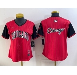 Women's Chicago White Sox Team Big Logo Red Black 2025 City Connect Limited Stitched Baseball Jersey