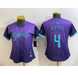 Women's Arizona Diamondbacks #4 Ketel Marte Purple 2025 City Connect Limited Stitched Baseball Jersey