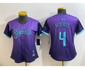 Women's Arizona Diamondbacks #4 Ketel Marte Purple 2025 City Connect Limited Stitched Baseball Jersey