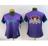 Women's Arizona Diamondbacks Team Big Logo Purple 2025 City Connect Limited Stitched Baseball Jersey