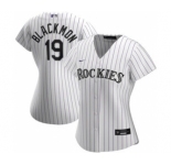 Women's Colorado Rockies #19 Charlie Blackmon Home 2020 Baseball Player Jersey White