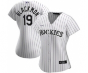 Women's Colorado Rockies #19 Charlie Blackmon Home 2020 Baseball Player Jersey White