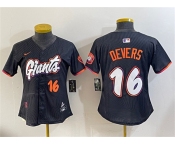 Women's San Francisco Giants #16 Rafael Devers Anthracite 2025 City Connect Limited Stitched Baseball Jersey