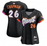 Women's San Francisco Giants #26 Matt Chapman Anthracite 2025 City Connect Limited Stitched Baseball Jersey