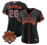 Women's San Francisco Giants #26 Matt Chapman Black 2026 Alternate Stadium Stitched Baseball Jersey