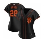 Women's San Francisco Giants #28 Buster Posey Alternate 2020 Baseball Player Jersey Black