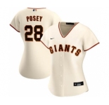 Women's San Francisco Giants #28 Buster Posey Home 2020 Baseball Player Jersey Cream