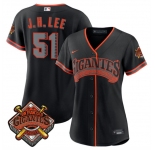 Women's San Francisco Giants #51 Jung Hoo Lee Black 2026 Alternate Stadium Stitched Baseball Jersey