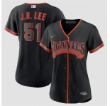 Women's San Francisco Giants #51 Jung Hoo Lee Black 2026 Alternate Stitched Baseball Jersey