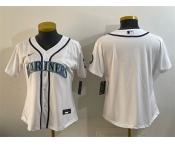 Women's Seattle Mariners Blank White Cool Base Stitched Baseball Jersey