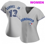 WOMEN'S TORONTO BLUE JAYS #13 LOURDES GURRIEL JR. GRAY ROAD JERSEY