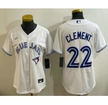 Women's Toronto Blue Jays #22 Ernie Clement White Cool Base Jersey
