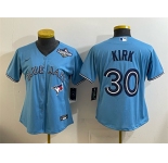 Women's Toronto Blue Jays #30 Alejandro Kirk Blue 2025 World Series Cool Base Stitched Baseball Jersey